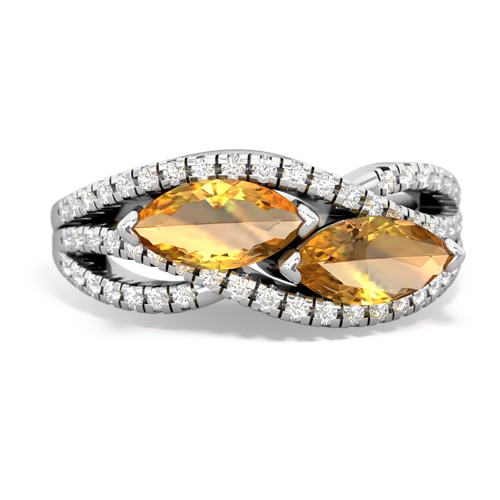 Citrine Diamond Rivers Genuine Citrine ring Ring