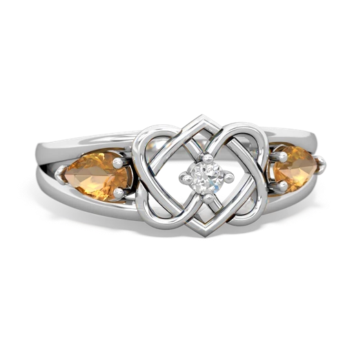 Citrine Hearts Intertwined Genuine Citrine ring Ring
