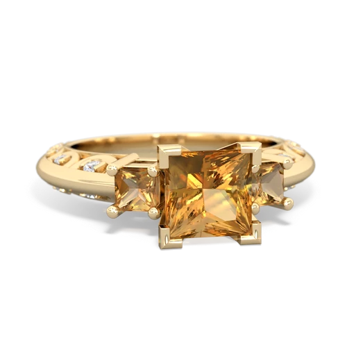 Citrine Genuine Citrine with  and  Art Deco ring Ring