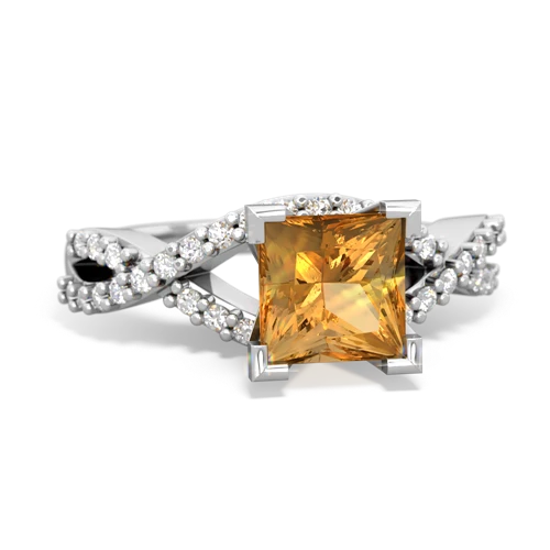 Citrine Diamond Twist Genuine Citrine ring Ring