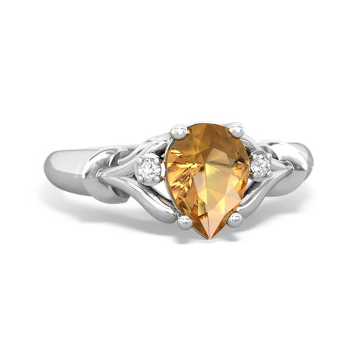 citrine filligree ring