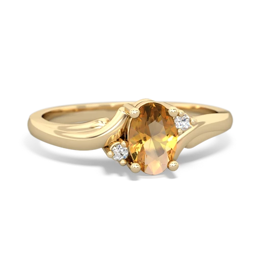 citrine filligree ring