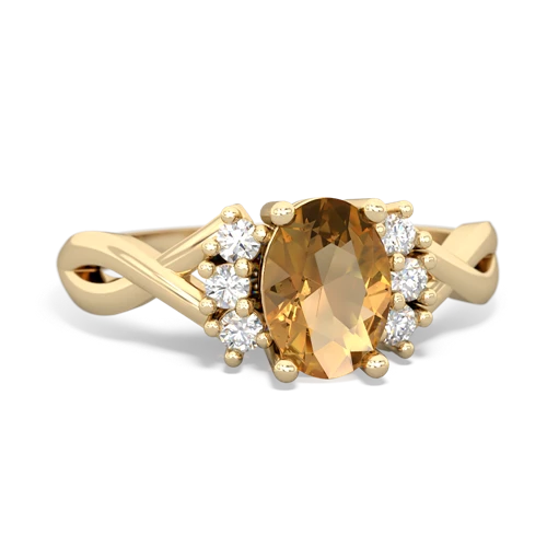 citrine filligree ring