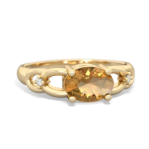 citrine filligree ring