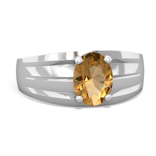 citrine mens ring