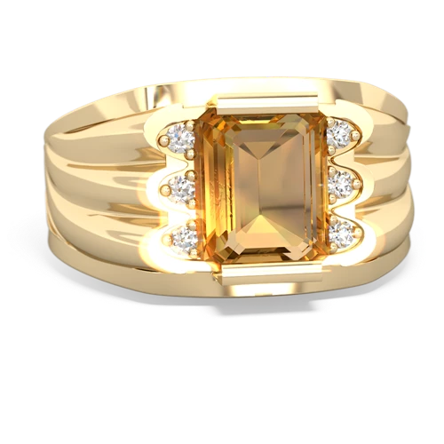 citrine mens ring