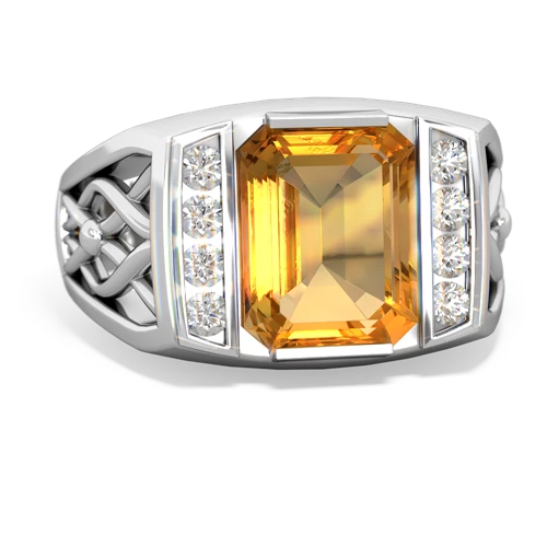Citrine Men s Rings in 14K Gold JewelsForMe