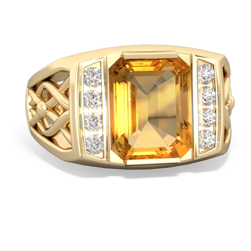 citrine mens vine ring