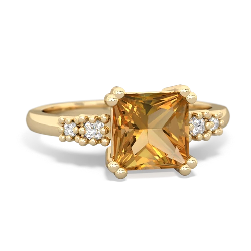 citrine modern ring