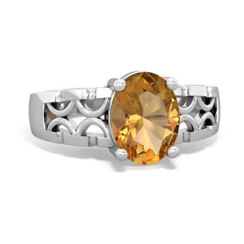 citrine modern ring