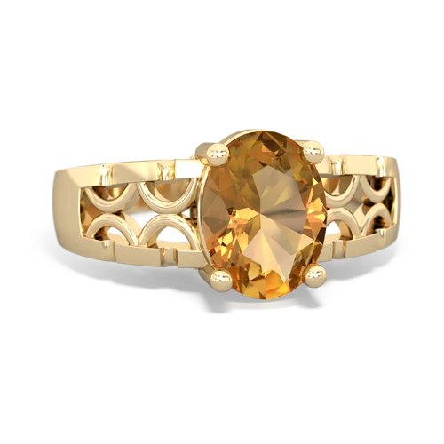 citrine modern ring