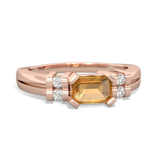 citrine modern ring