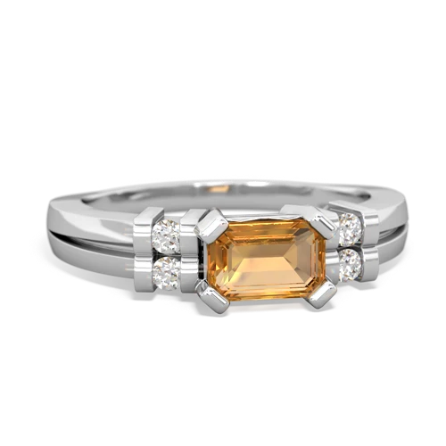 citrine modern ring