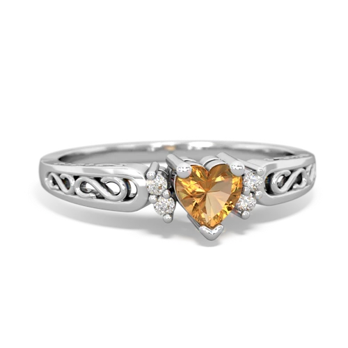 citrine petite ring