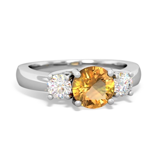Citrine Three Stone Trellis Genuine Citrine ring Ring