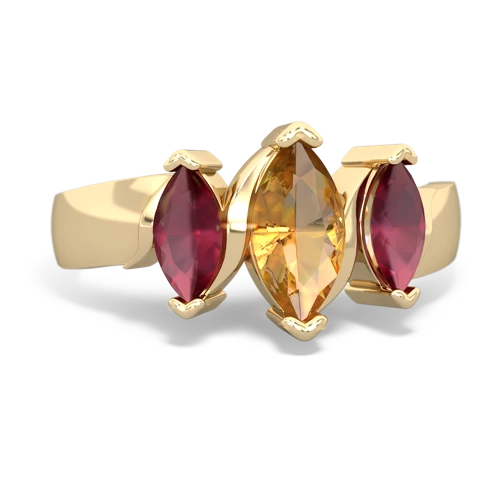 citrine-ruby keepsake ring