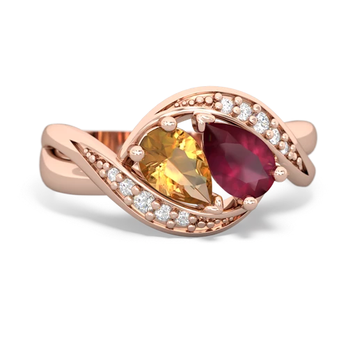 citrine-ruby keepsake curls ring