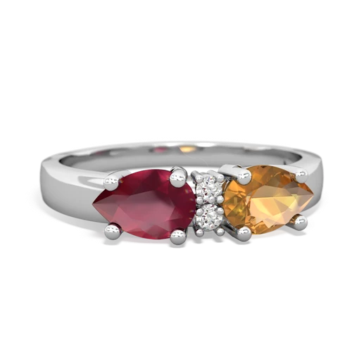 citrine-ruby timeless ring