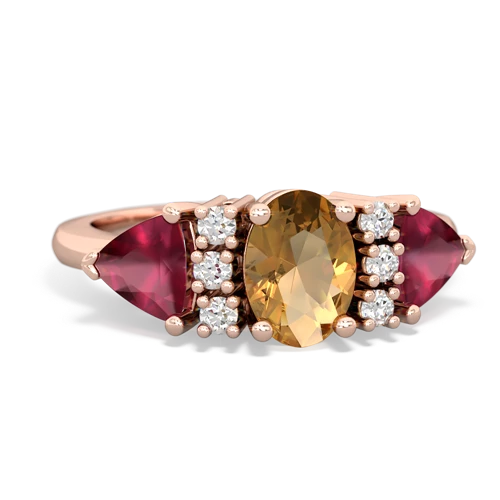 citrine-ruby timeless ring