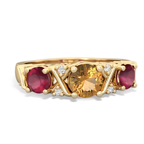 citrine-ruby timeless ring