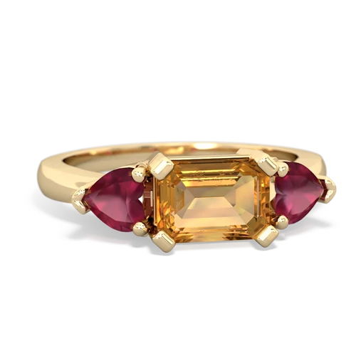 citrine-ruby timeless ring