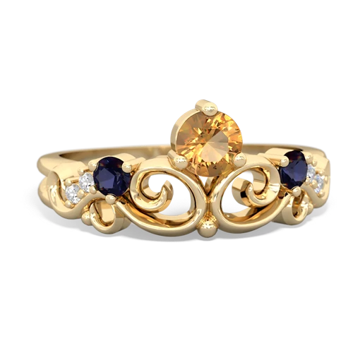 citrine-sapphire crown keepsake ring