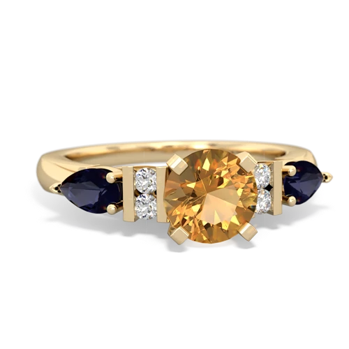 citrine-sapphire engagement ring