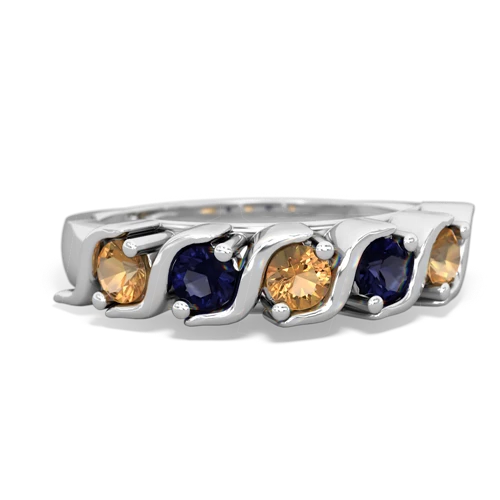 citrine-sapphire timeless ring