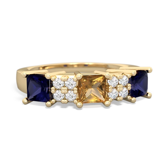 citrine-sapphire timeless ring