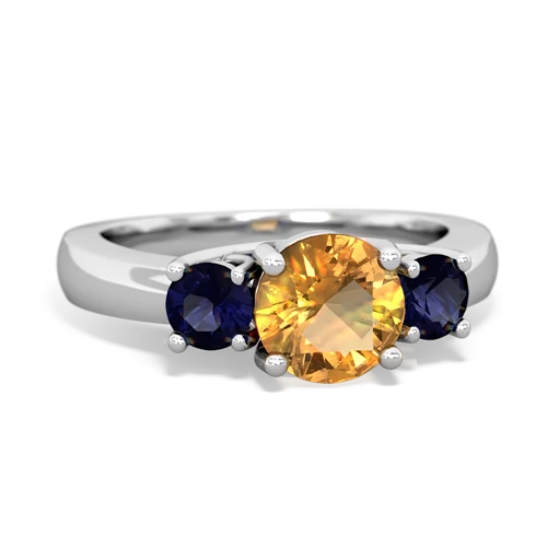 citrine-sapphire timeless ring