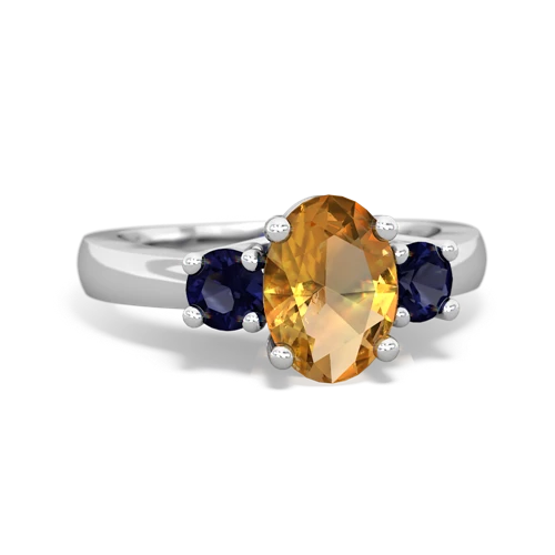 citrine-sapphire timeless ring
