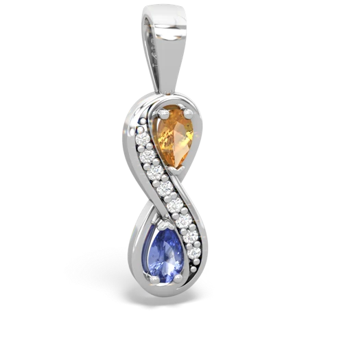 citrine-tanzanite keepsake infinity pendant