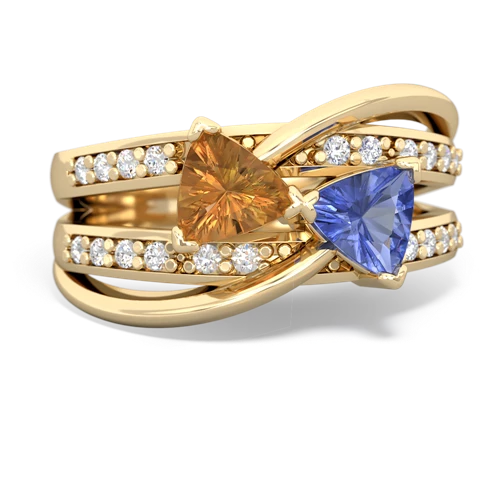 citrine-tanzanite couture ring