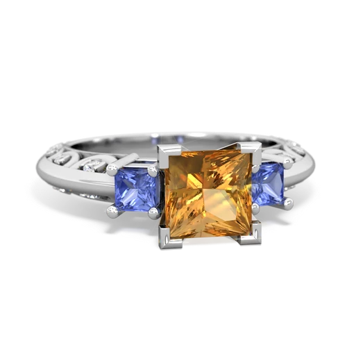 citrine-tanzanite engagement ring