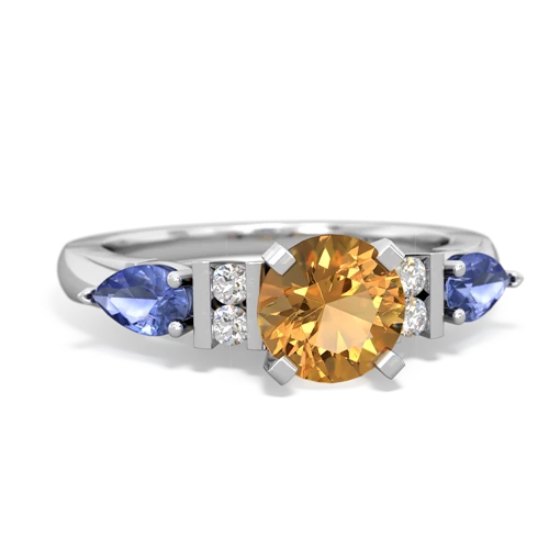 citrine-tanzanite engagement ring