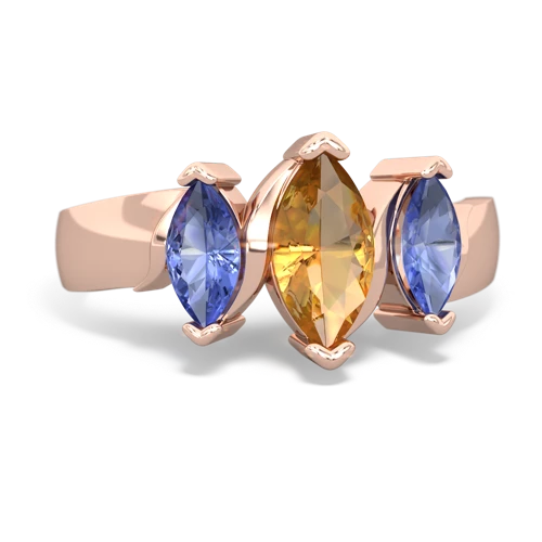 citrine-tanzanite keepsake ring