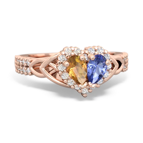 citrine-tanzanite keepsake engagement ring