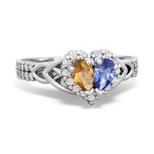 citrine-tanzanite keepsake engagement ring