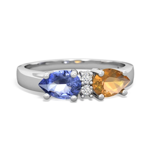 citrine-tanzanite timeless ring