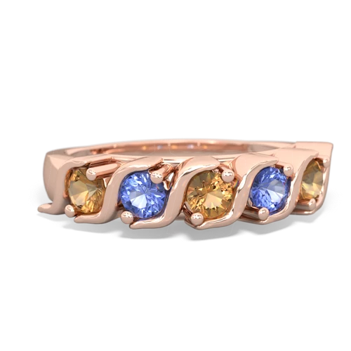 citrine-tanzanite timeless ring