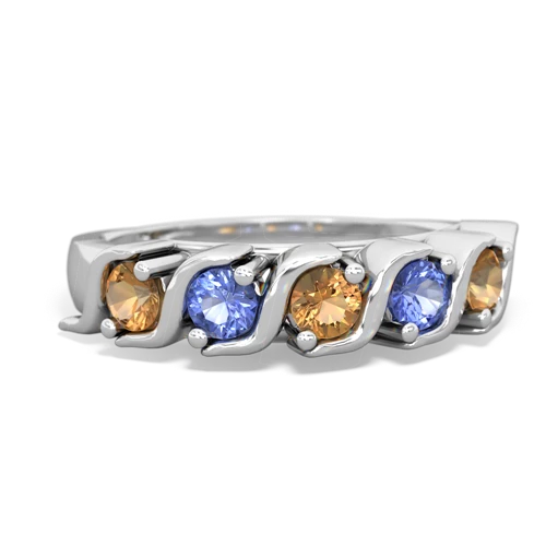 citrine-tanzanite timeless ring