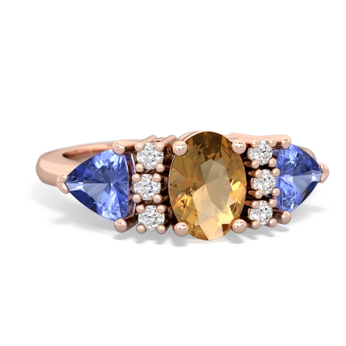 citrine-tanzanite timeless ring