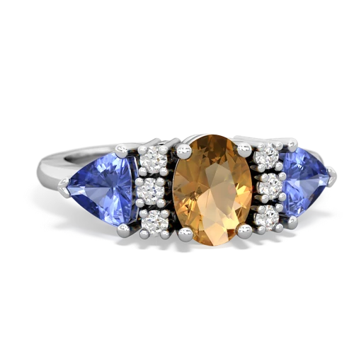 citrine-tanzanite timeless ring