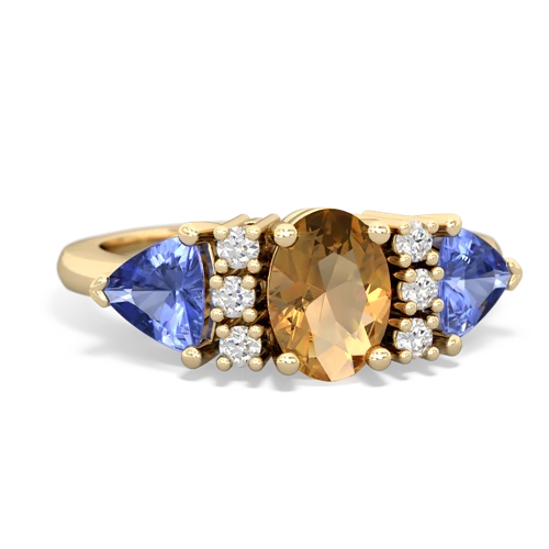 citrine-tanzanite timeless ring