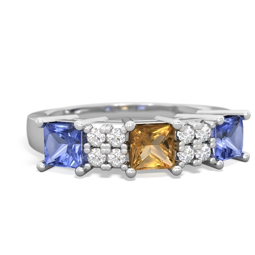 citrine-tanzanite timeless ring