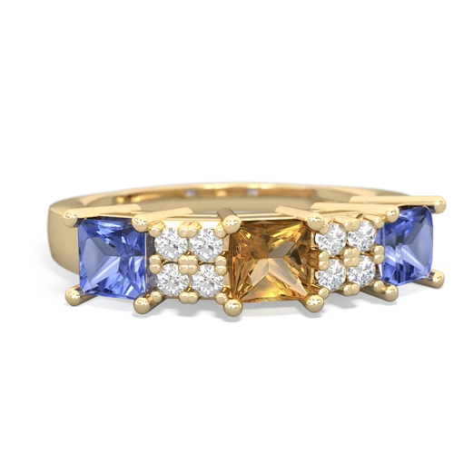 citrine-tanzanite timeless ring