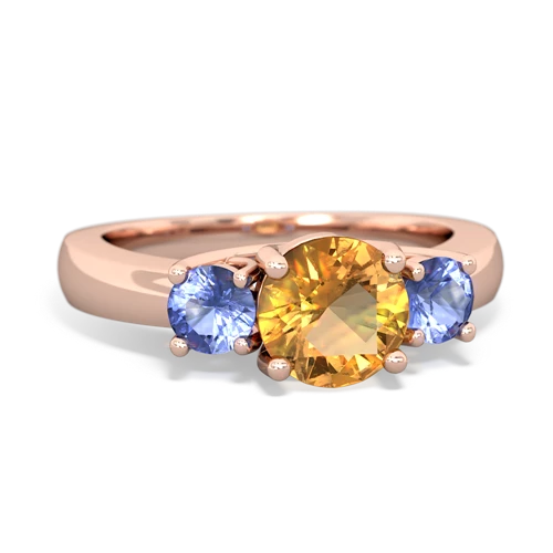 citrine-tanzanite timeless ring