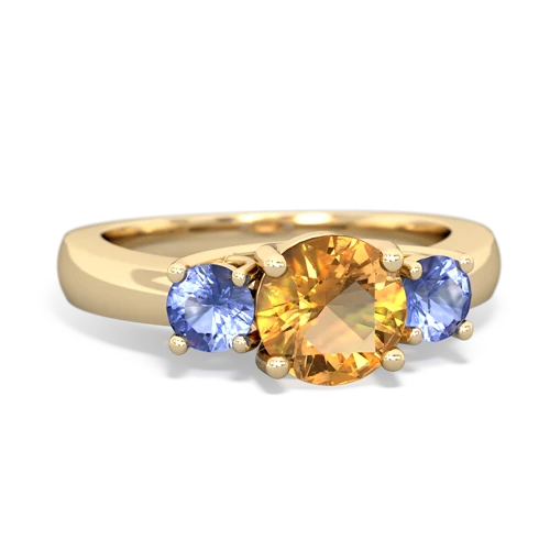 citrine-tanzanite timeless ring