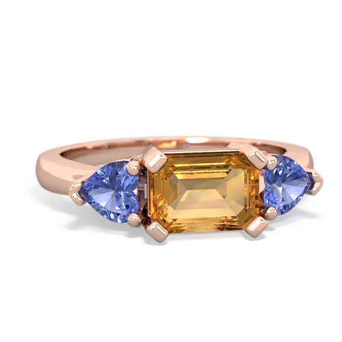 citrine-tanzanite timeless ring