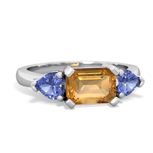 citrine-tanzanite timeless ring